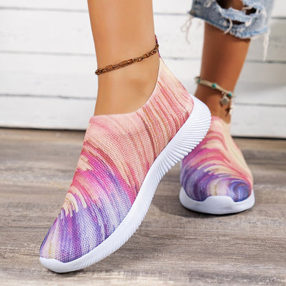 Round Toe Patchwork Shoes