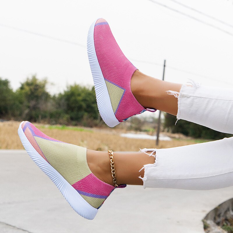 Round Toe Patchwork Shoes